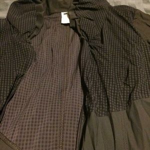 Grey with small plaid jacket